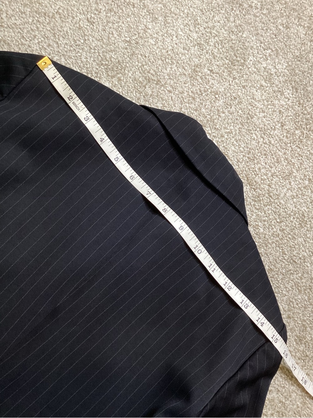Hugo Boss Women’s Pinstriped Blazer Jacket Coat Black 6 Small - Picture 8 of 11